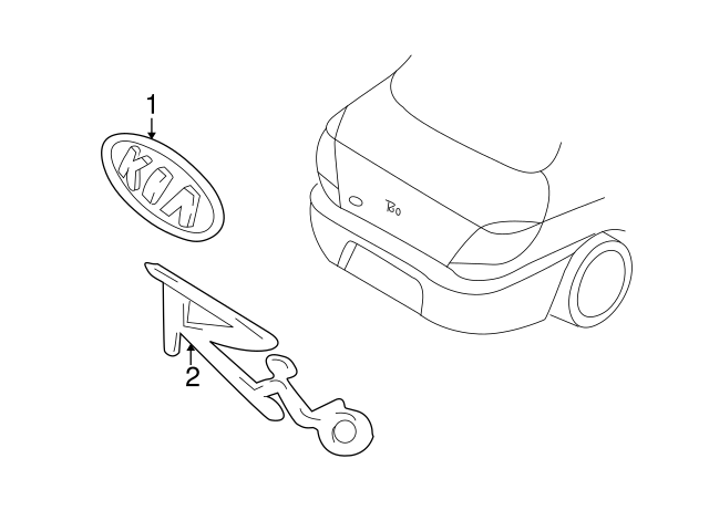 86313-FD000 - Nameplate 2003-2005 Kia Rio | Kia.Parts Store