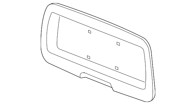 Black Rear License Plate Pocket - GM (88980652)