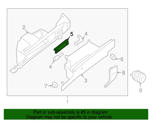 20082024 Nissan Glove Box Door Damper 685139GA1A