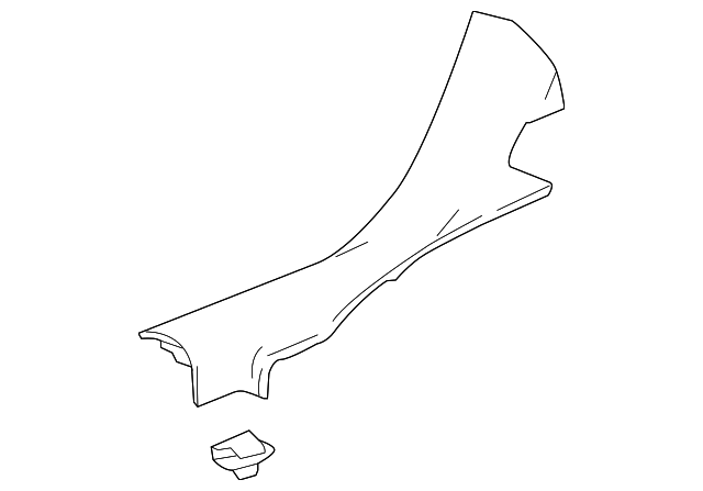 Jet Black Rear Passenger Side Door Step Mat Retainer - GM (95134874)