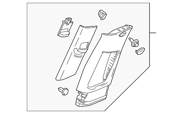Upper Center Pillar Trim - GM (95330555)