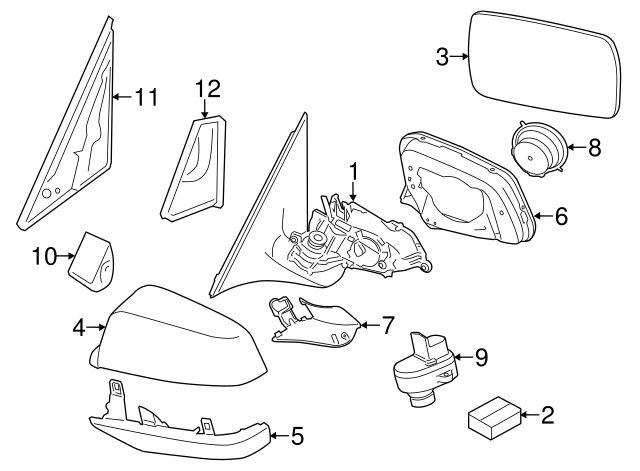 2013-2016 BMW M5 Mirror 51-16-8-049-341 | OEM Parts Online