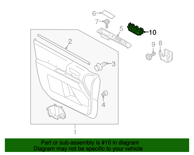 20062010 Mazda 5 Window Switch CC4366350A