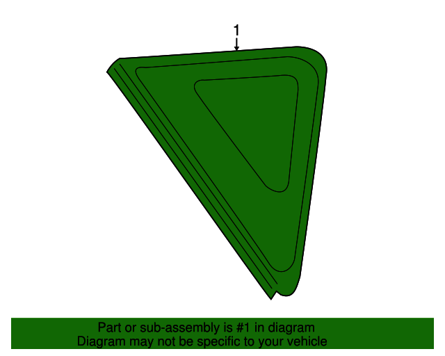 20092010 Pontiac Vibe Driver Side Quarter Window 19183982
