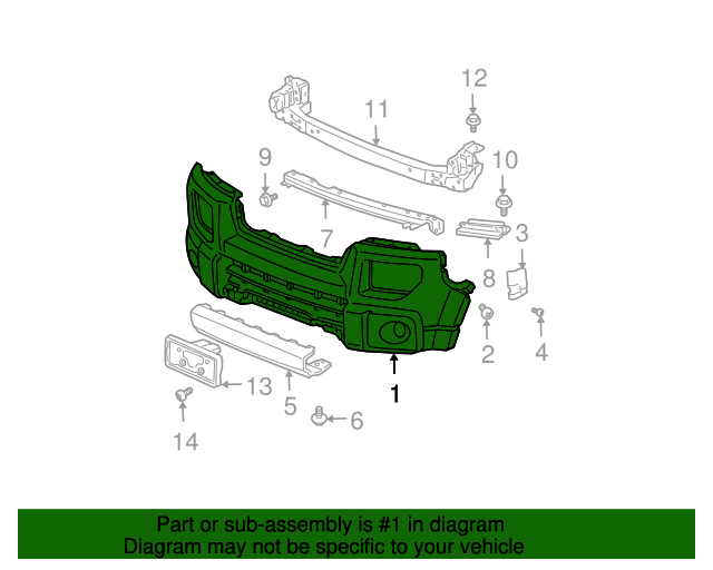 Genuine OEM Honda Bumper Cover Part 04711SCVA70ZZ Fits 20062008