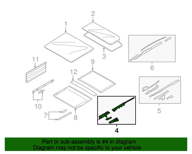 54200419 54-10-7-198-619 - Slide Rail 2004-2010 BMW | AutoNationParts.com