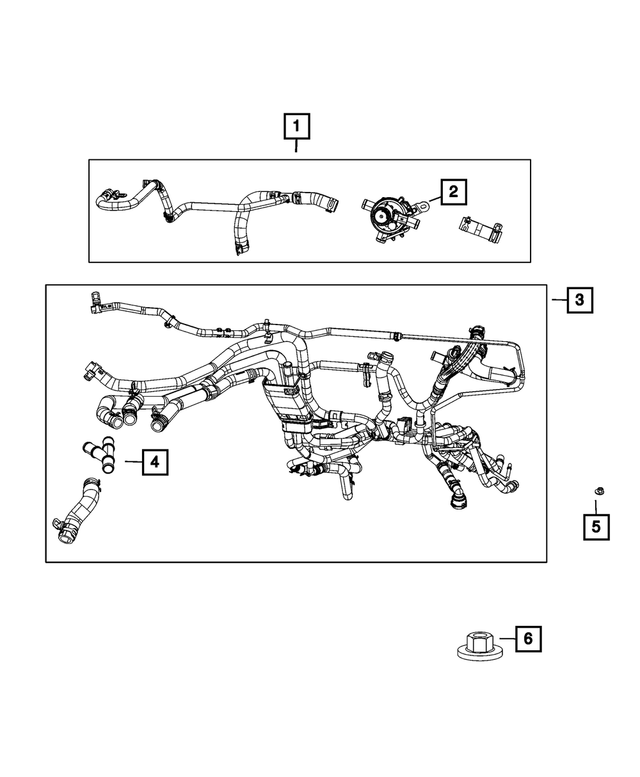 2023 Chrysler Pacifica Heater Supply And Return Hose And Tube
