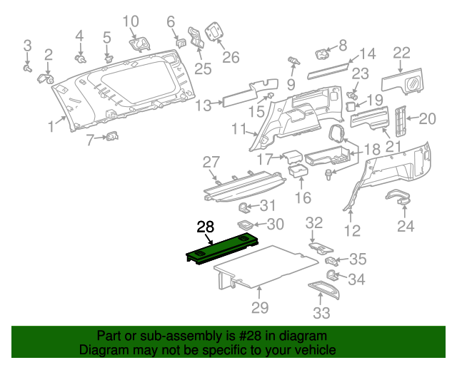 5840135020E0 Cargo Cover 20032009 Toyota 4Runner OEM Genuine