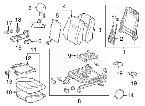 TOYOTA Genuine 71910-06060-A2 Headrest Assembly