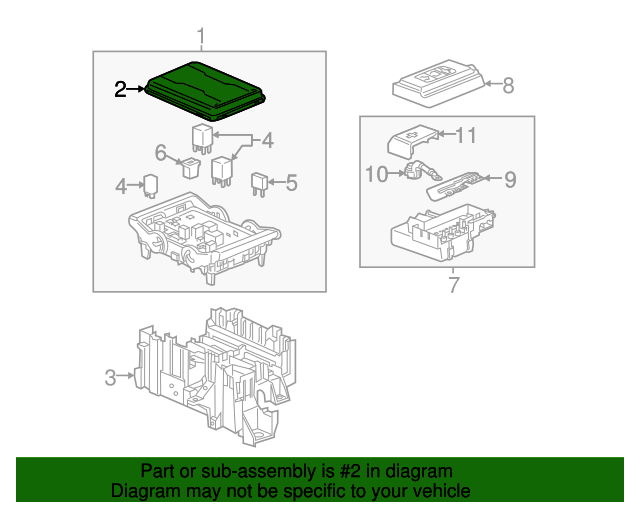 20142019 GM Engine Wiring Harness Junction Block Cover 23174030