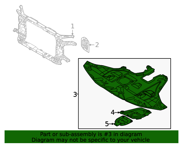 29110K5000 Under Cover 20222023 Hyundai Santa Cruz Group 1 Auto Parts