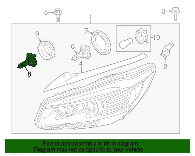 1864955009S Low Beam Bulb 20072018 Kia My Kia Parts