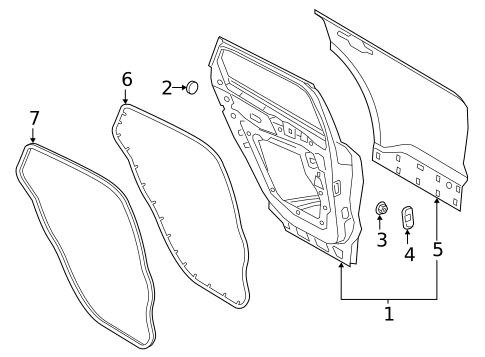 Door & Components for 2020 Ford Escape | Ford Parts Catalog