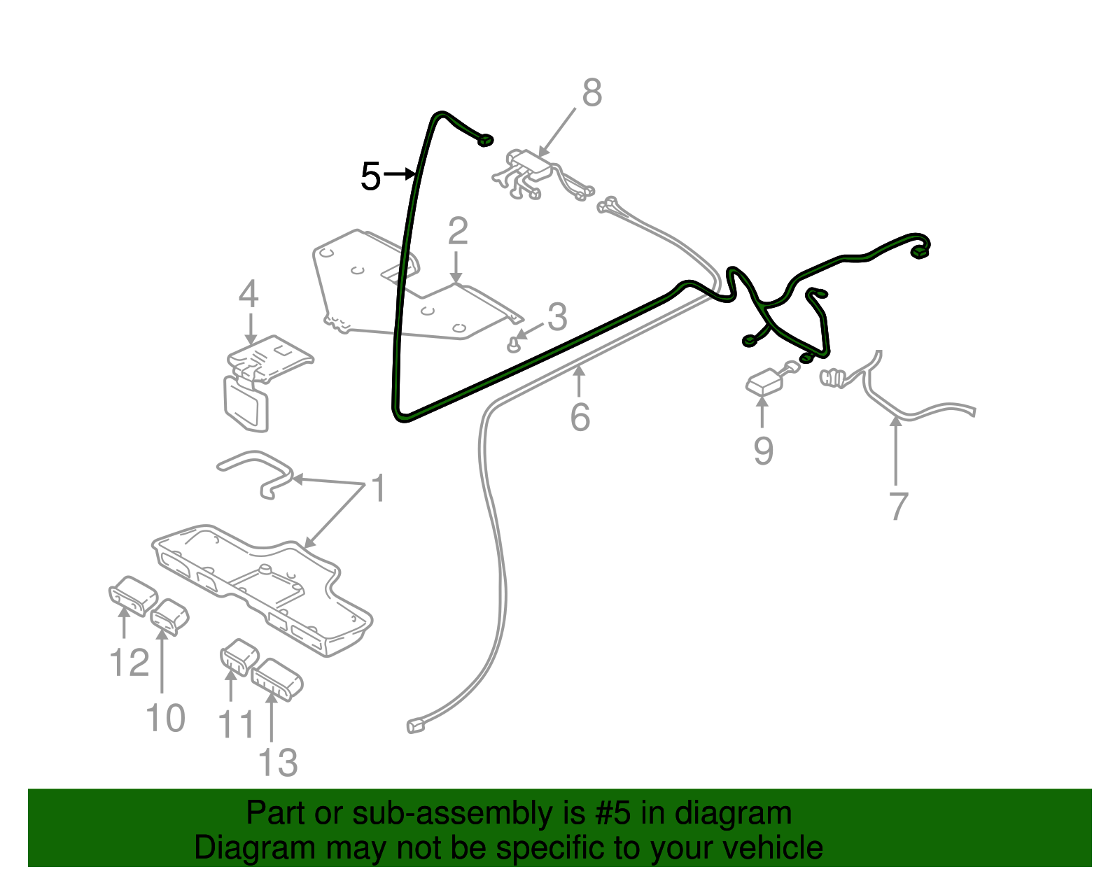 Harness Assembly, Video Plyr Wrg (Power) - GM (88897309)