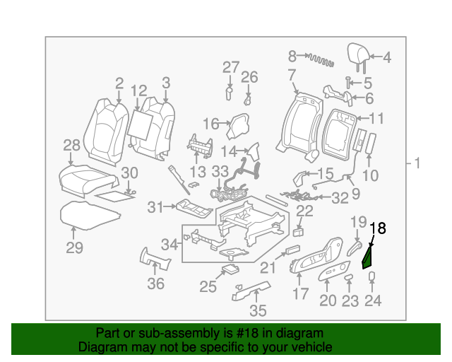 20092012 GM CoverF/Seat Belt Gde Tr *Left Titanium 23258039 GM