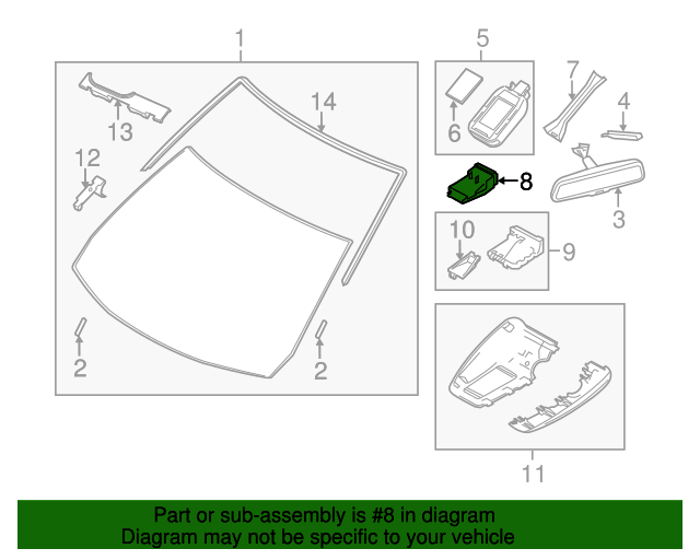 20142016 Mazda Radar Sensor GHP967XD0B