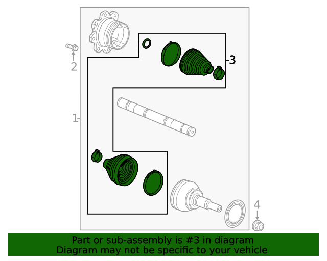 2020 GM Front HalfShaft TriPot and Constant Velocity Joint Boot