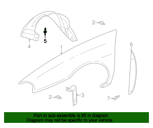 1997-2012 GM Fender Liner Retainer 11518017 | GMPartsDirect.com