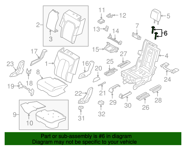 20182023 Ford Expedition Headrest Guide cu5z96610a16bcf