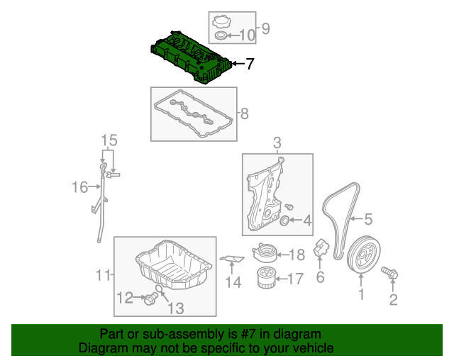 224002G600 Valve Cover 20112013 Kia Sorento Kia.Parts Store