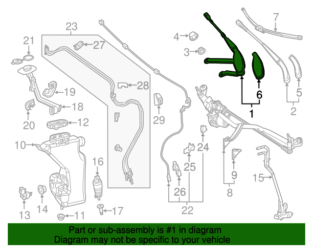 Genuine OEM Wiper Arm | 238-820-03-01 | Fits Select 2020-2023 
