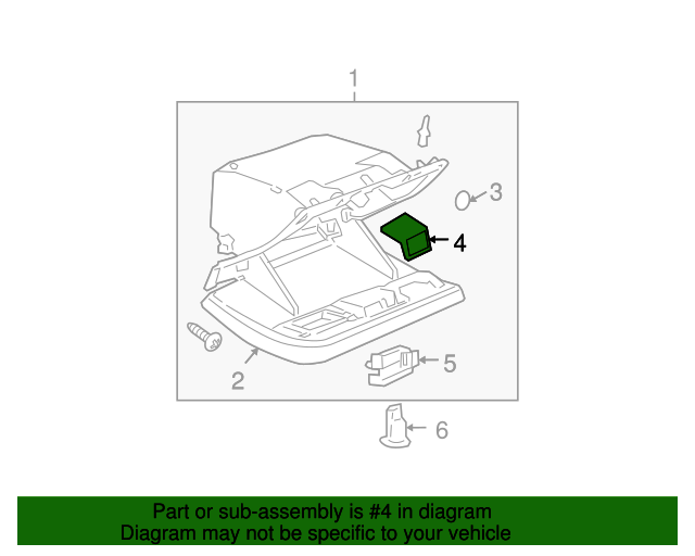 20062011 Cadillac DTS Glove Box Latch 15296561