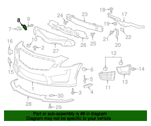 23379095 - Front Driver Side Bumper Fascia Guide 2016-2019 Cadillac CTS ...