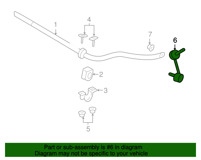 20032011 Ford OEM Stabilizer Link 6W1Z5K484AA Ford Parts Center