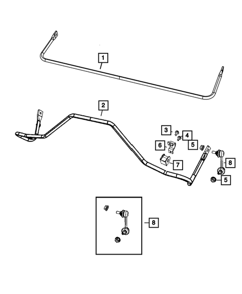 Rear Stabilizer Bar for 2012 Jeep Compass | Mopar eStore