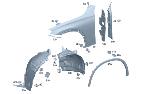Soillar Front Driver Side Fender Liner For Mercedes-Benz GLC300 2016-2022 – 2536907501