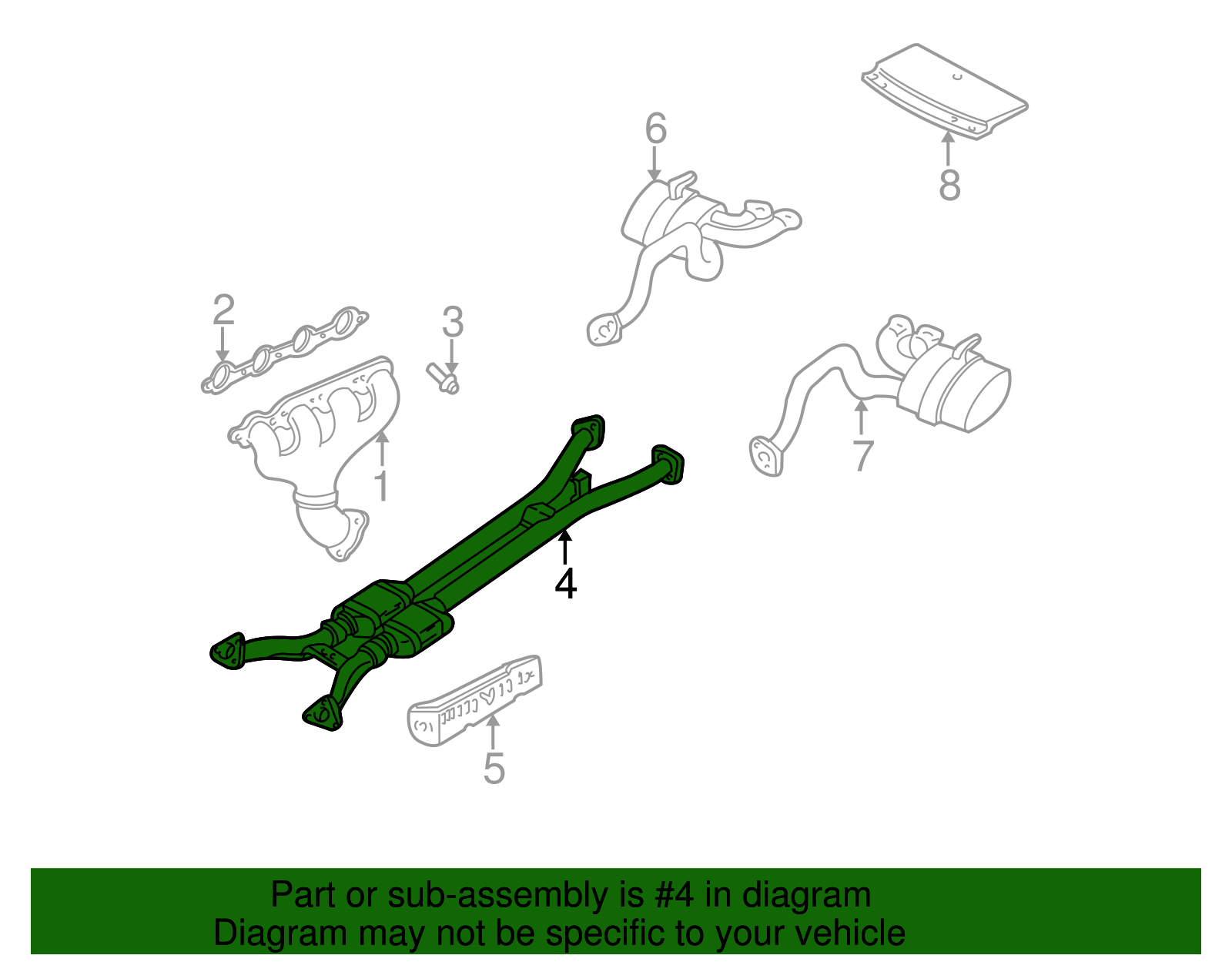 Converter Assembly, Oxidn Ctltc (W/ Exhaust Pipe) - GM (88895882)
