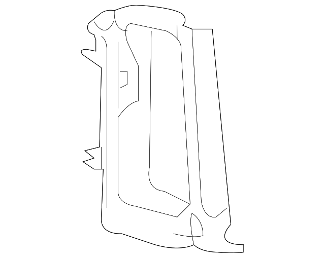 Ebony Passenger Side Body Lock Pillar Garnish Molding - GM (10392656)