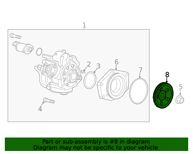 Fuel Injection Pump Drive Gear 12698076