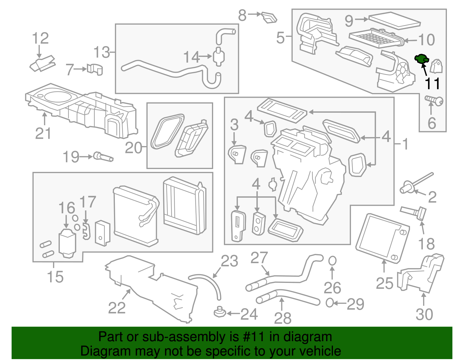 Heating and Air Conditioning Vacuum Actuator Adapter - Buick (25786436)