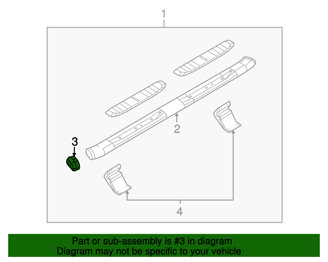 20042014 Ford Running Board End Cap 4L3Z16A454BA Varsity Ford