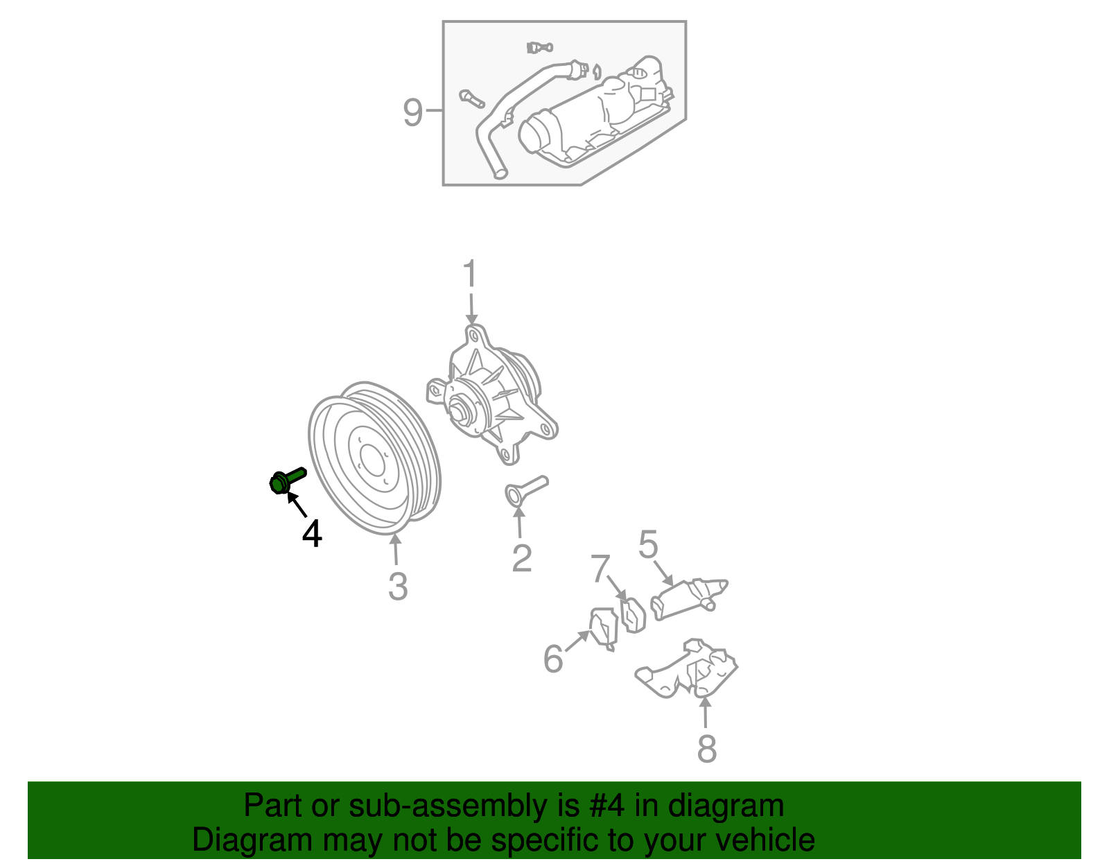 Pump Pulley Bolt - Volkswagen (N-100-053-06)