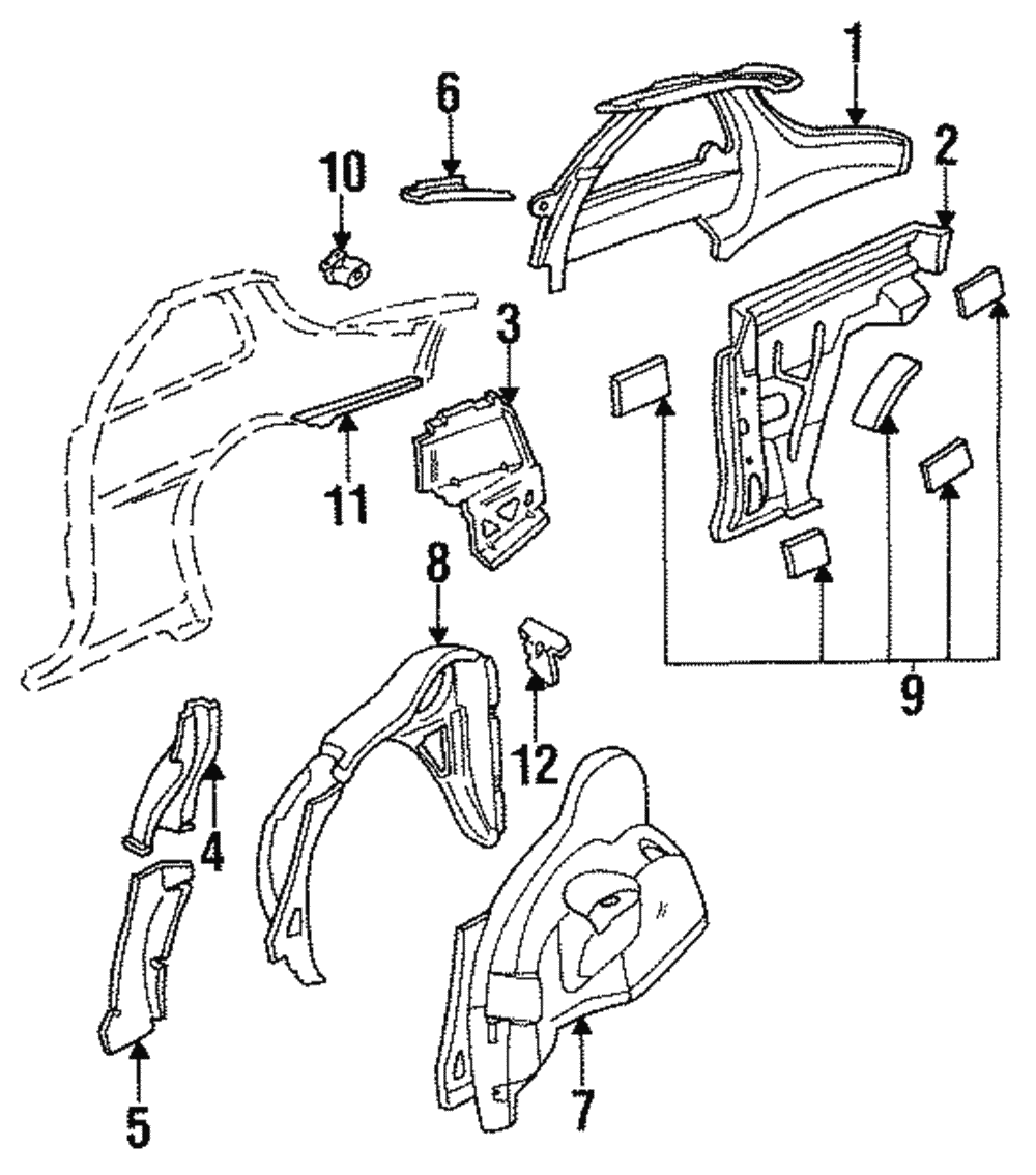 Inner Quarter Panel - GM (12362479)