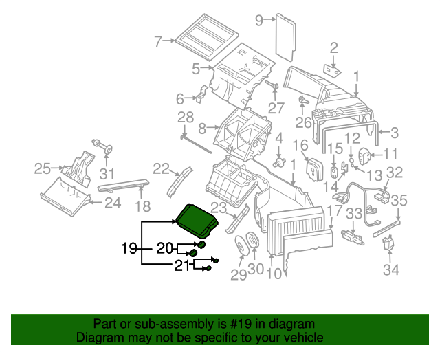 20042010 Volkswagen Touareg Heater Core 7L0819031 VW Parts Vortex