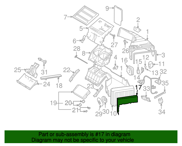 20042010 Volkswagen Touareg Cabin Air Filter 7E0819631 OEM Parts