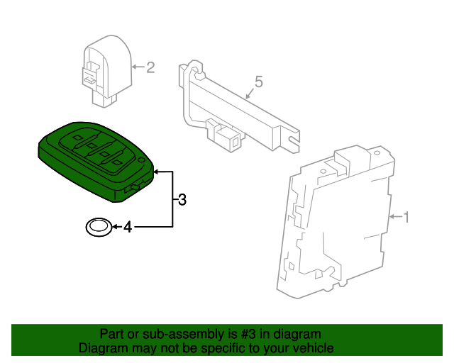 20202022 Hyundai Keyless Entry Transmitter 95440G2500 HyundaiParts