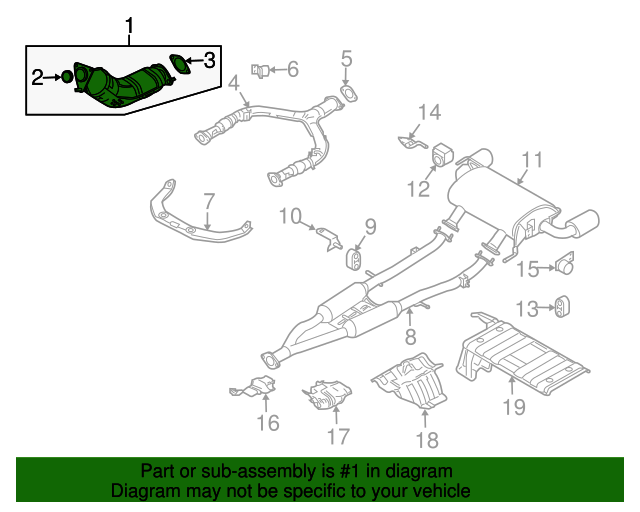 2008-2012 Infiniti Catalytic Converter B08B3-1BA0B | Discount Infiniti