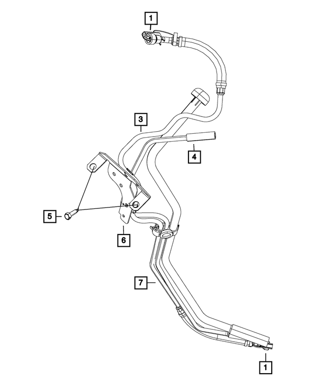 20092012 Mopar Fuel Supply And Vapor Line Bundle 55398301AB Mopar eStore