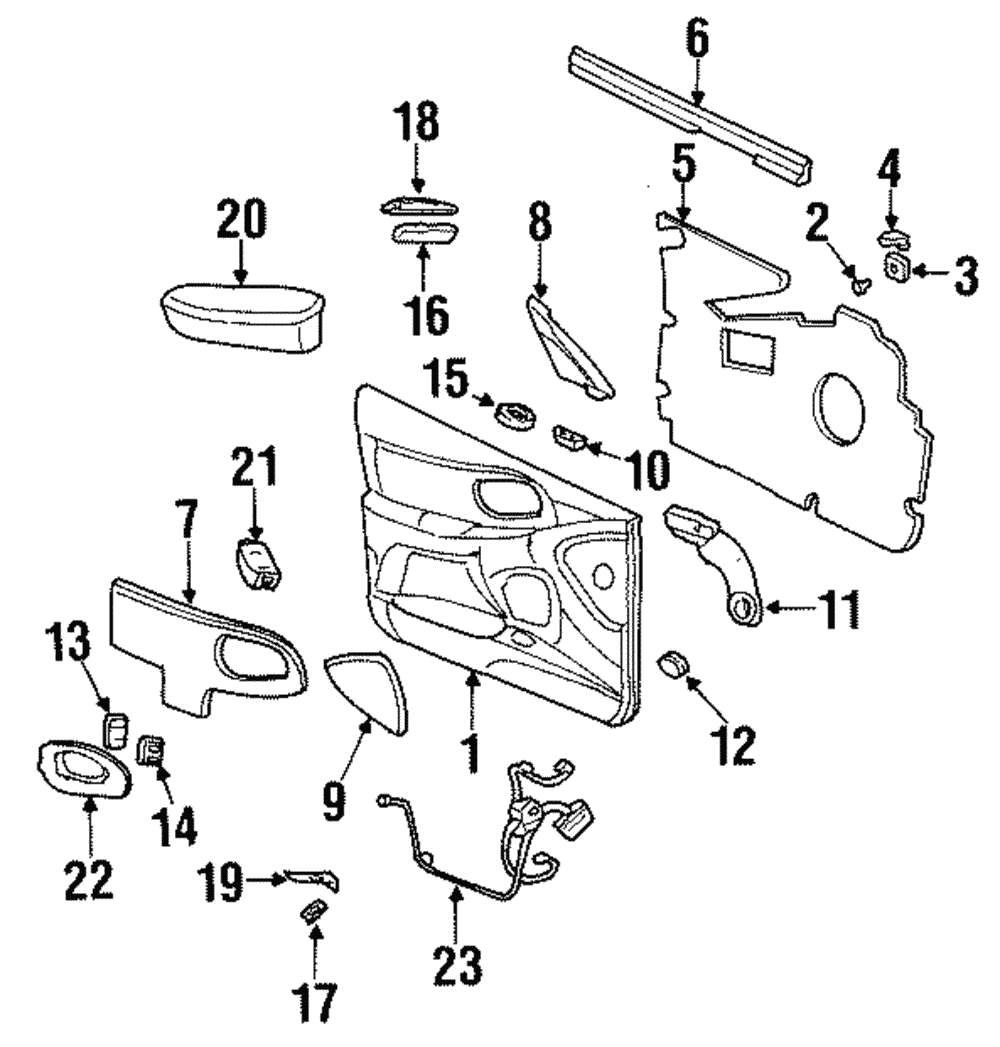 Trim, Front S/D                            *Gray - GM (88979167)