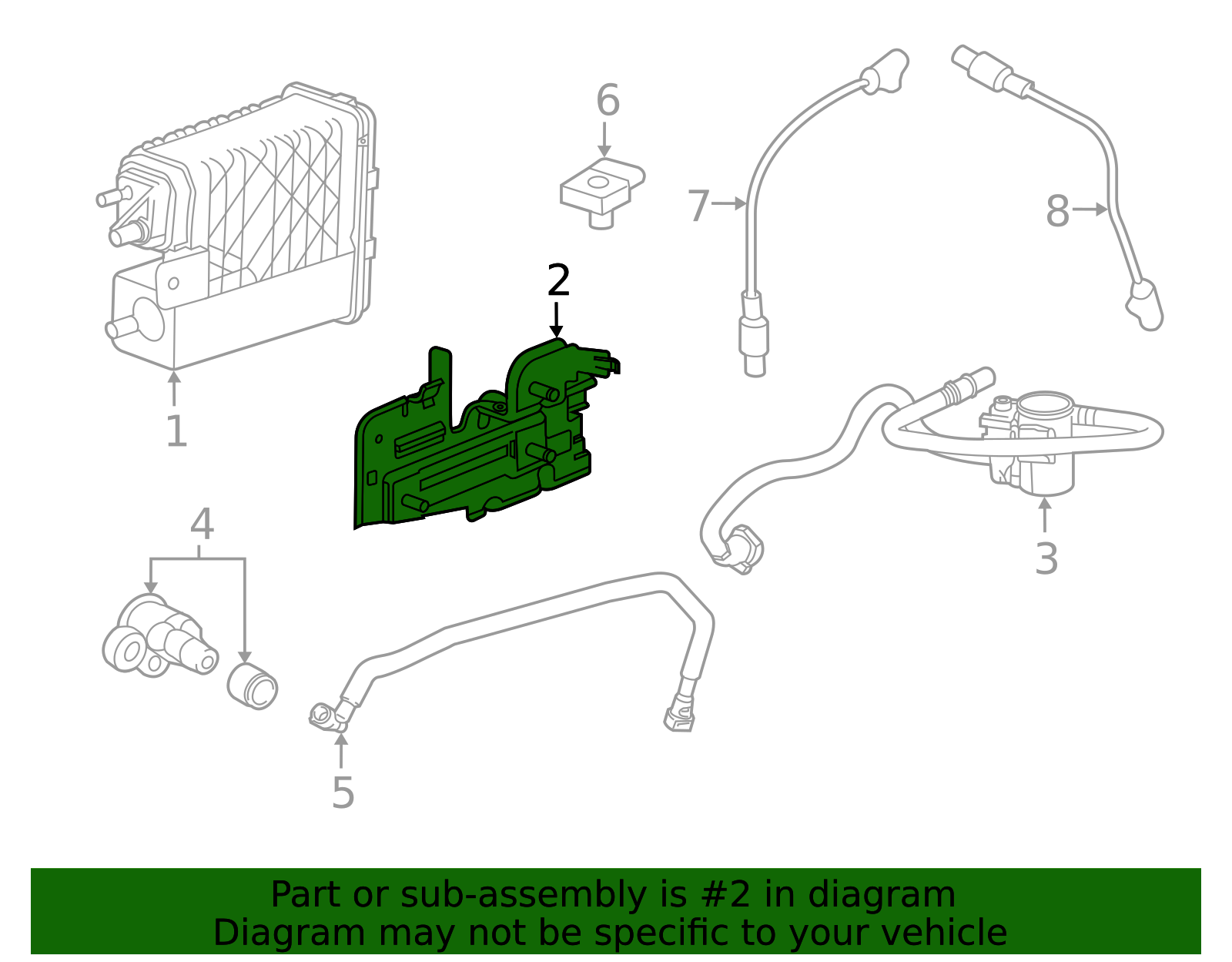 Vapor Canister Bracket - GM (87859073)