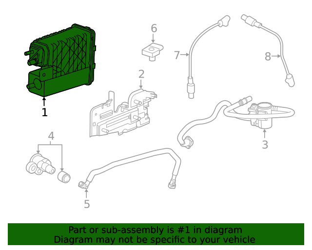 20202024 GM Evaporative Emission Canister 84325521 GM