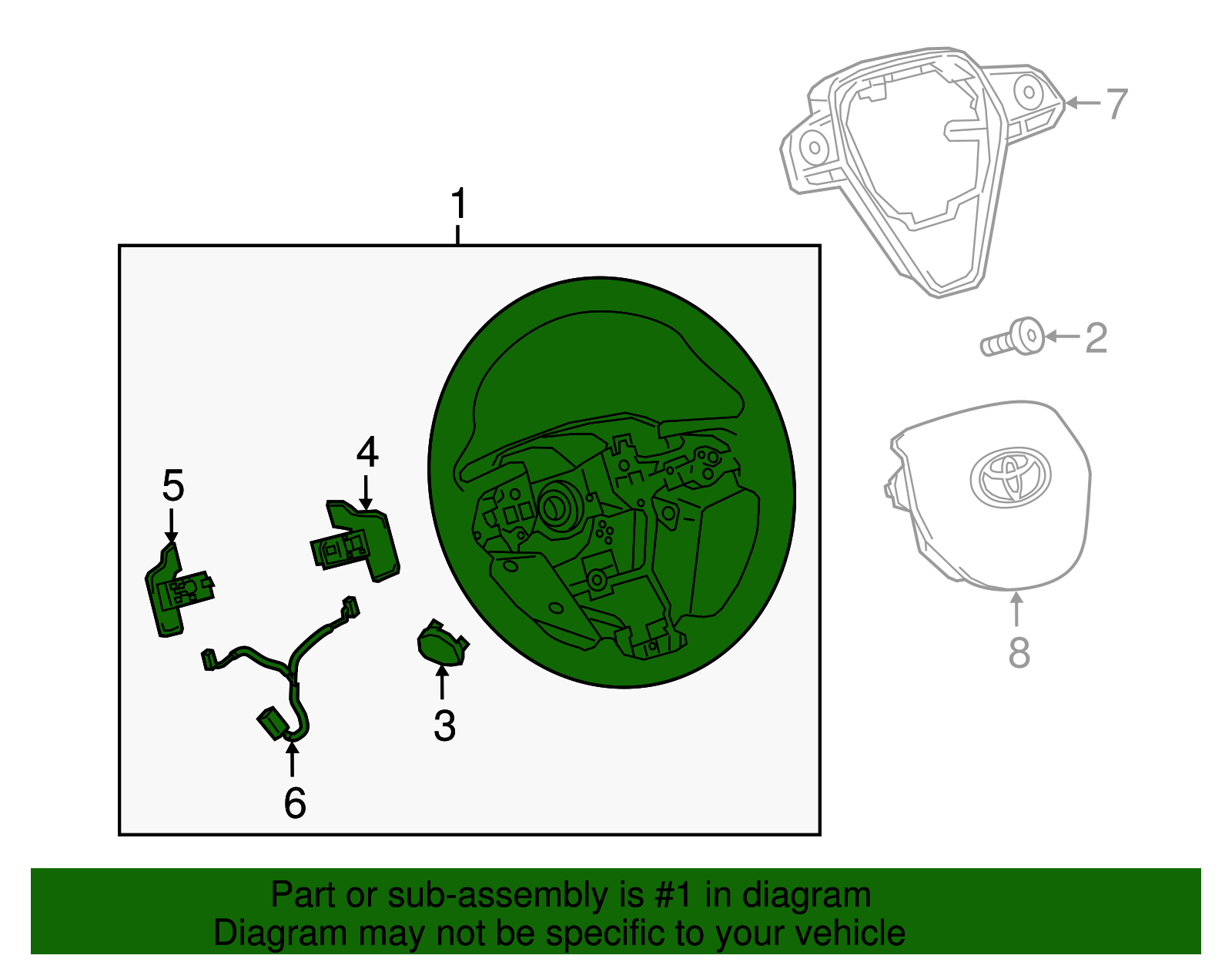 Steering Wheel - Toyota (45100-33880-C0)