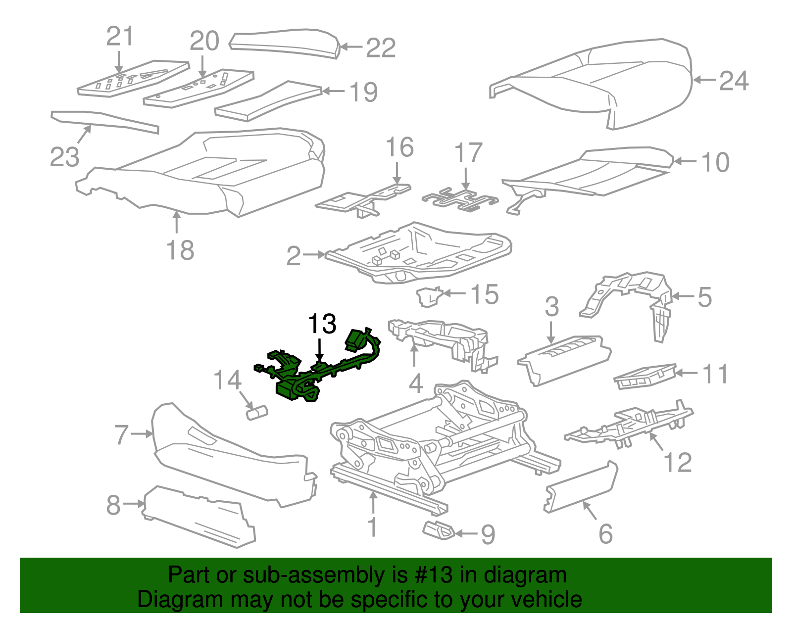 Passenger Seat Wiring Harness - GM (84030212)