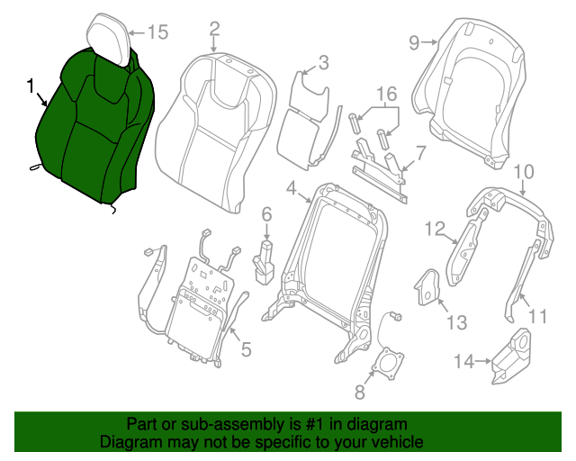 Genuine Seat Back Cover for 20172022 Volvo XC90 Part 32248828