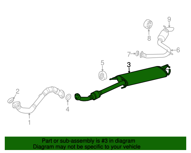 174200V072 Muffler & Pipe 20092012 Toyota RAV4 OEM Genuine