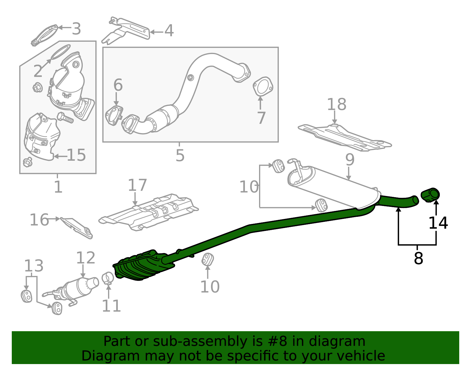 Exhaust Muffler - GM (95021114)